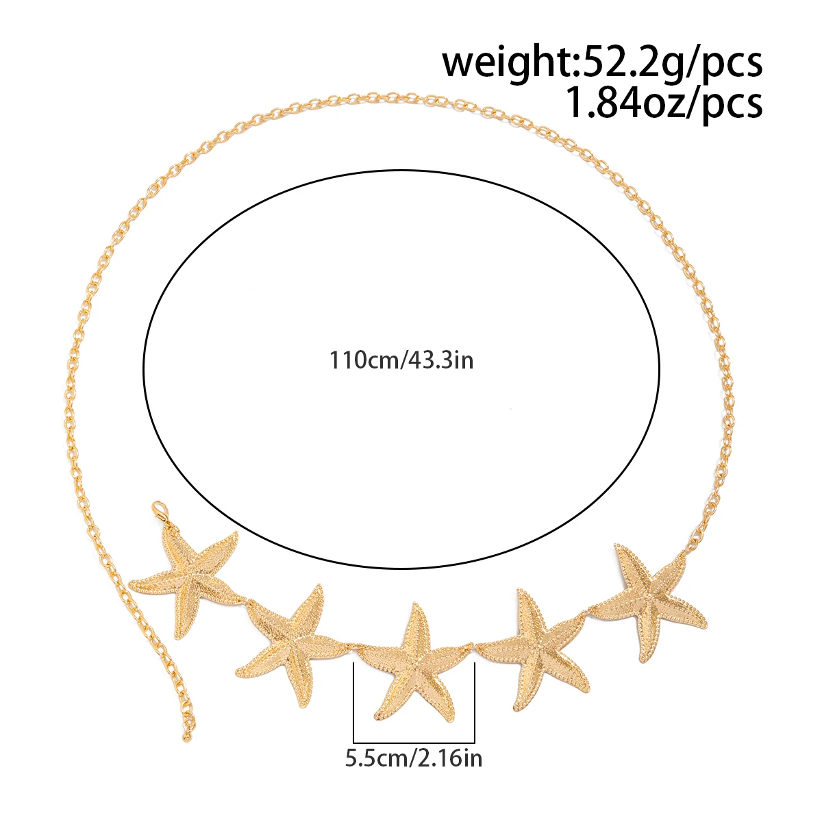 Salircon โลหะสร้างสรรค์ปลาดาว Belly CHAIN เอวปรับผู้หญิง 2025 ฤดูร้อนวินเทจเซ็กซี่บิกินี่ Ocean Beach เครื่องประดับ