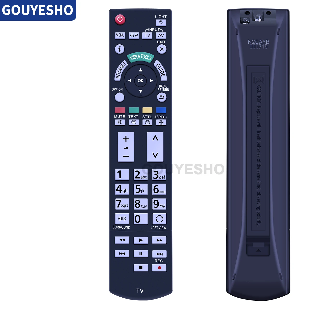 New for Panasonic TV Remote Control N2QAYB000715 N2QAYB000430 LED 3D-DX TX-PR50GT50 TX-P50ST50E TX-L42ETW50 TX-P50VT50B