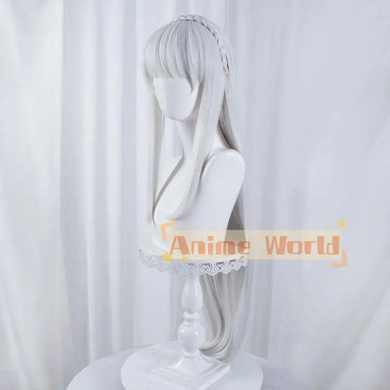 Re: Zero Starting Life In Another World Emilia Cosplay Wig Synthetic Hair Heat Resistant Halloween Role Play Party