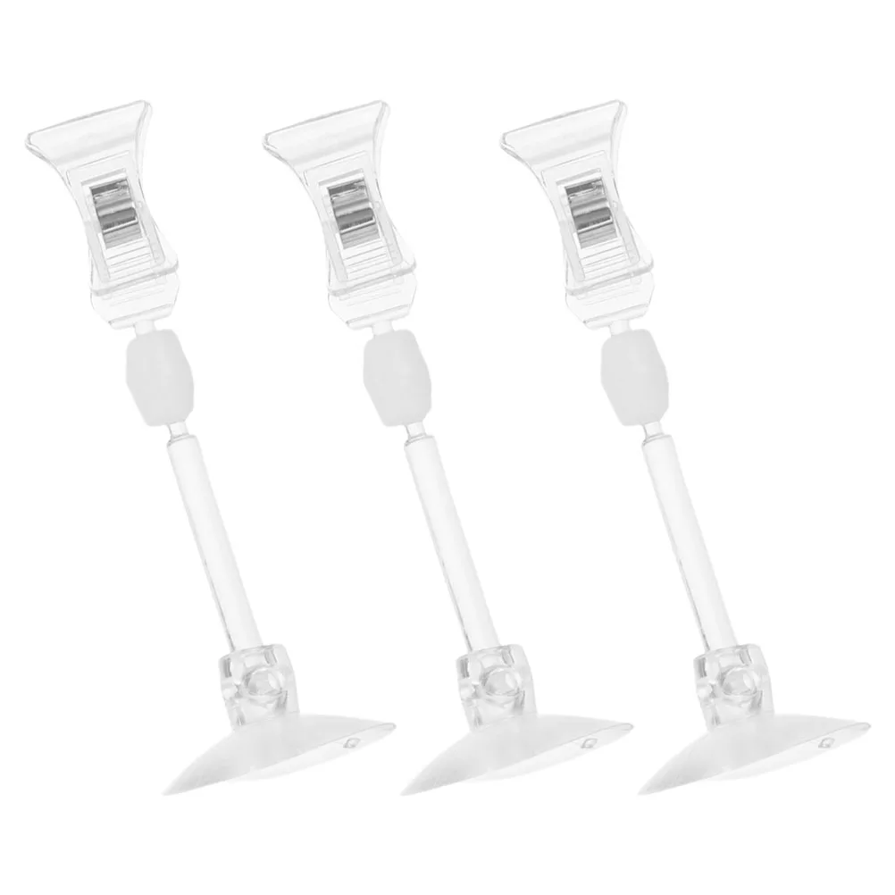 

3 Pcs Feed Clip Fish Tank Suction Cup Feeding Clamps Aquarium Clips Cups Fodder Supplies