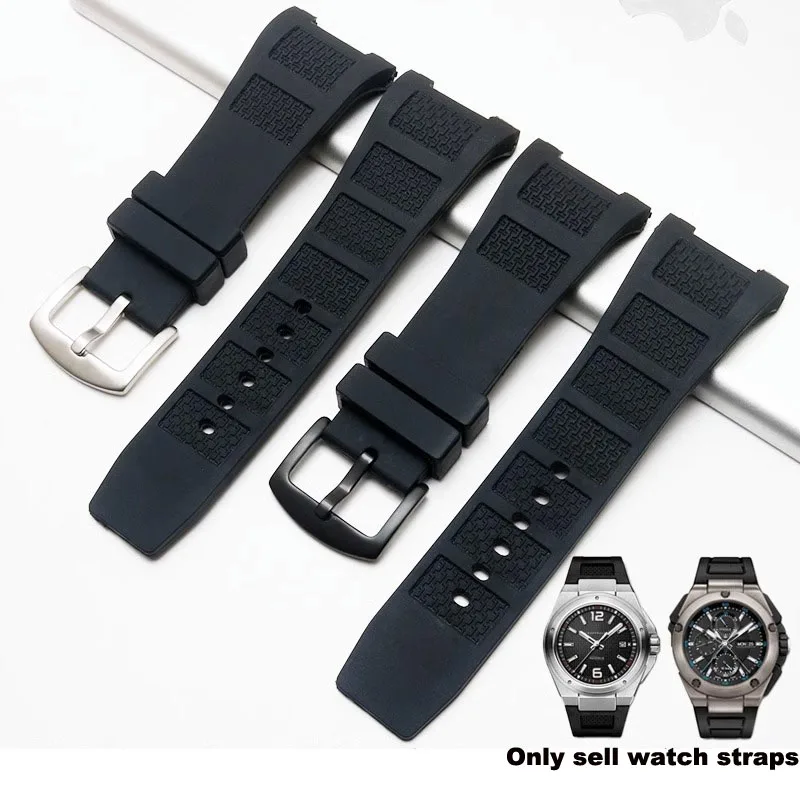 

Silicone Watch Accessories Strap for IWC Iw376505 Iw323601 Engineer Waterproof Sweat-Proof Concave Watchbands 30*16mm bracelet