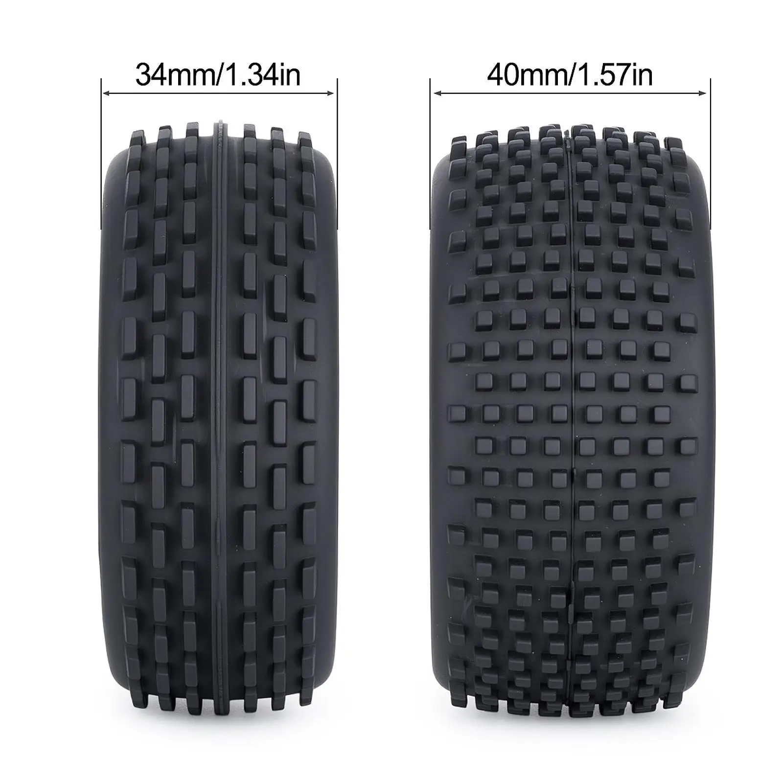 

4Pcs 1:10 Scale RC Car Tires Accessories Replaces Upgrade for EB410 Xray XB2 SRX4