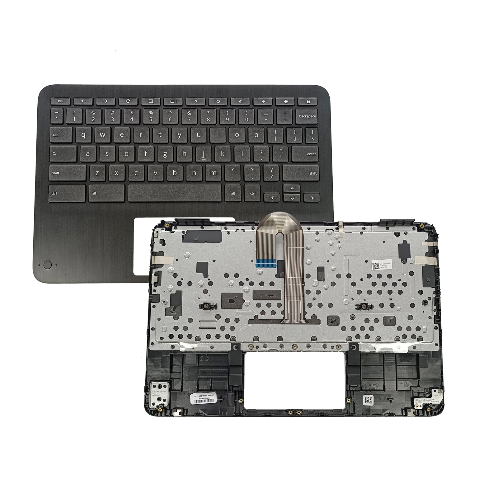 Laptop Upper case or Palmrest with Keyboard  For HP Chromebook X360 11 MK G3 EE C shell keyboard  without camera hole M49312-001