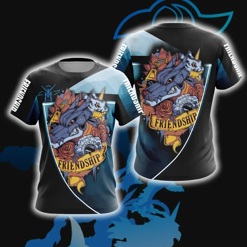 Anime Digimon Adventure 3D Print Men/Women Casual Fashion O Neck Short Sleeve T-Shirts Summer Oversized Y2k Unisex Clothing