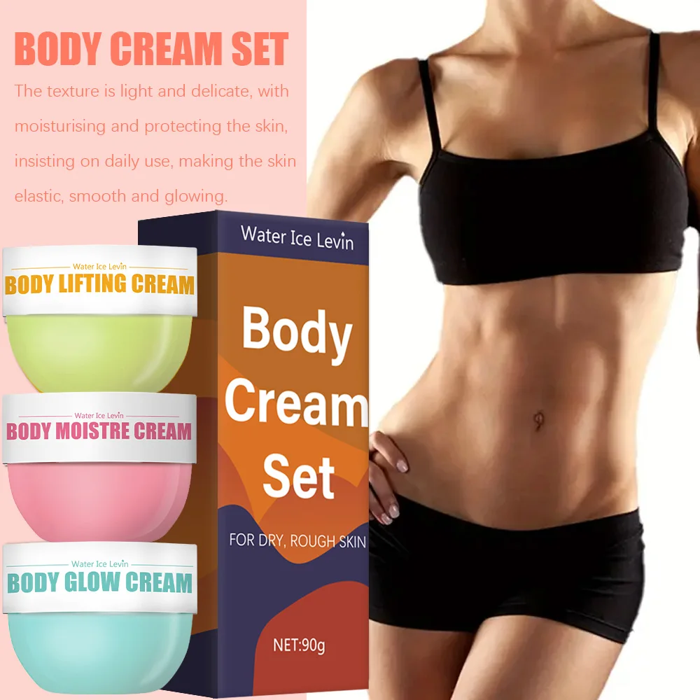 New 3-piece skin care set, body glow cream, firming body cream, body moisturizer for firming and lifting body skin Care