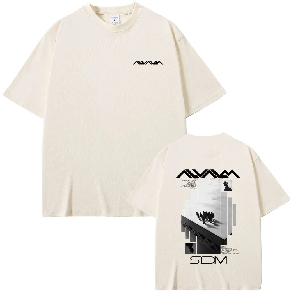 Rapper SDM A La Vie A La Mort Album Graphic T-shirt Men Hip Hop Fashion Pop Music T-shirts Male Casual Cotton Vintage T Shirts