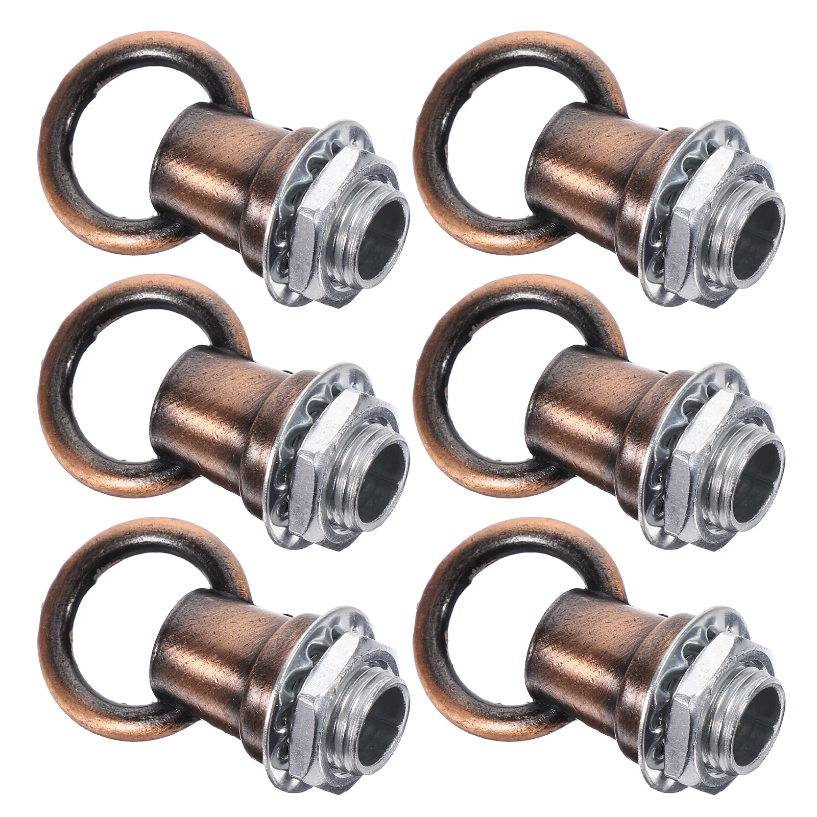 

6 Pcs Lighting Accessories Ceiling Hooks for Hanging Fixture Lamp Nut Loop Ring Chandelier Parts Zinc Alloy Iron