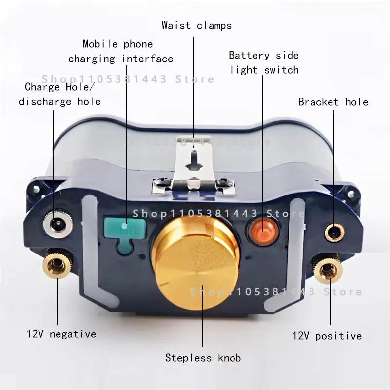 

Outdoor Lighting Rechargeable Light Emitting Diode Lithium Battery Headlamp Super Bright Spotlight