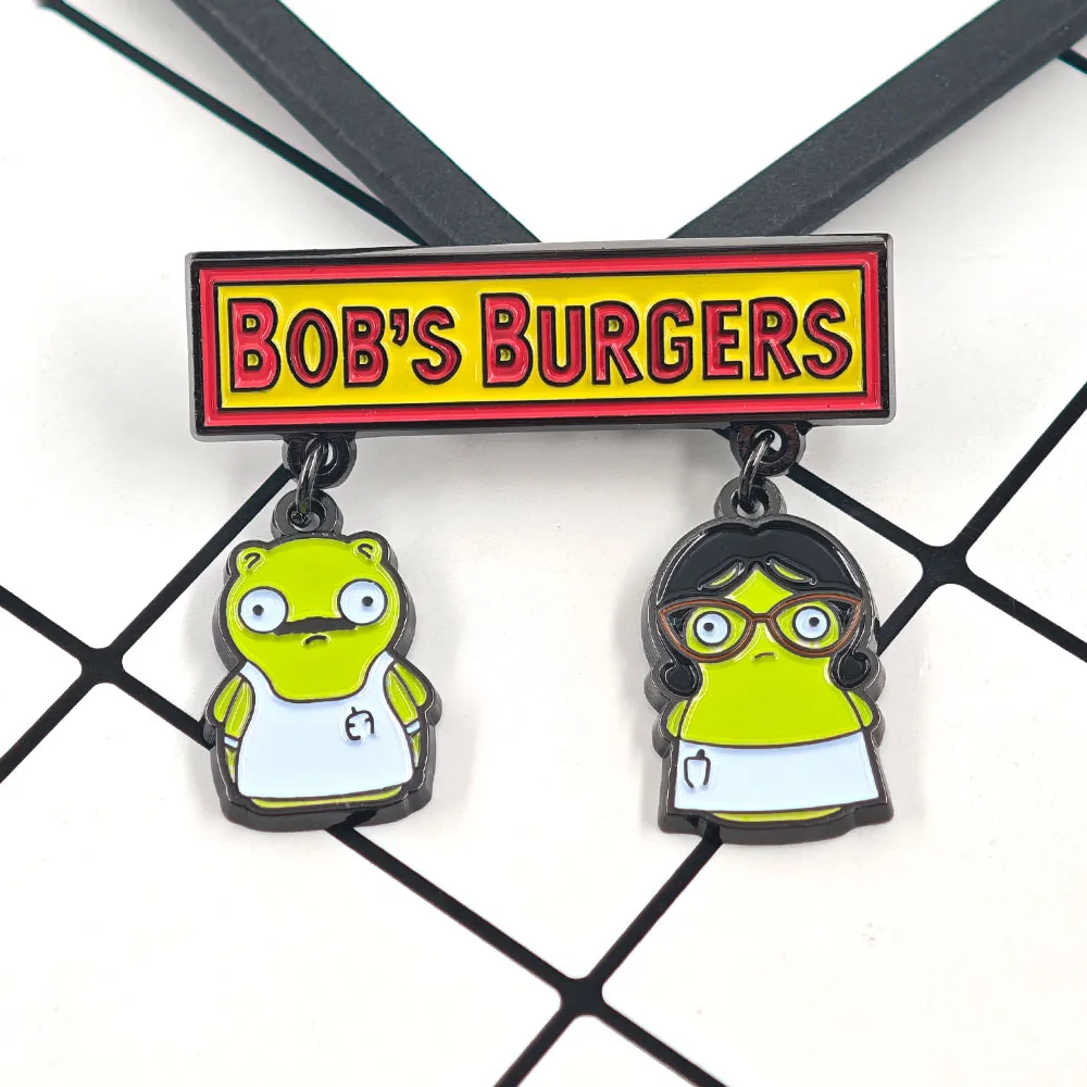 Niedliche grüne Monster-Anstecknadel aus Emaille, niedliche Brosche mit beweglicher Kette, Cartoon-Reversnadel, lustiger Schmuck für Fans, Geschenk für den Rucksack. – Detail 8