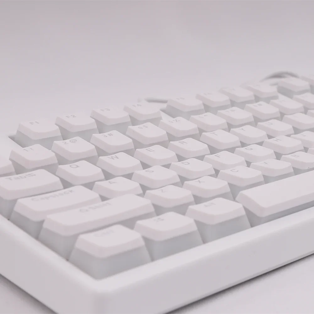 PBT Pudding Keycaps 129 Keys OEM Height White Backlight for Mechanical Keyboard AULA F75 Ajazz Anne Pro 2 Game PC