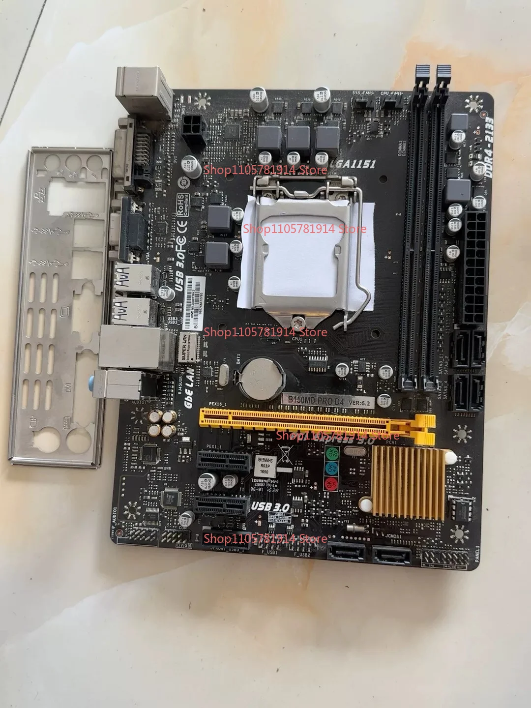 For BIOSTAR B150MD PRO D4 Main Board, LGA1151, with Baffle, Complete Interface