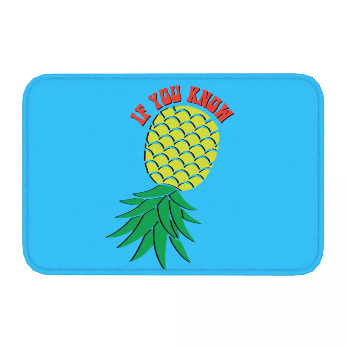 Pineapple Swinger Front Door Mat Anti-Slip Indoor Quick Dry Doormat Floor Bathroom Entrance Rug Carpet