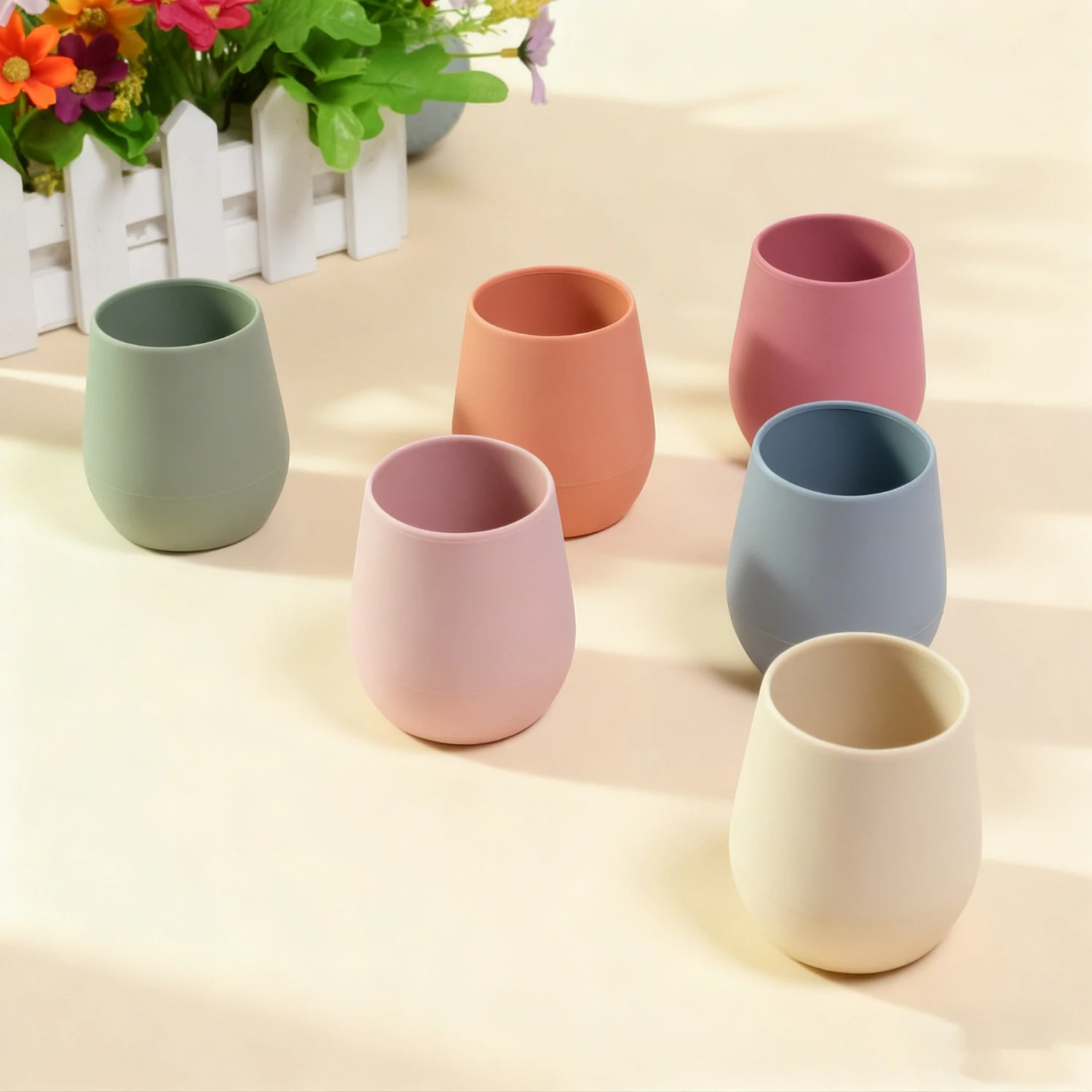 

Food Grade Silicone Toddler Kids Baby Sippy Cup Spill Drinking Water Baby Small Training Cup