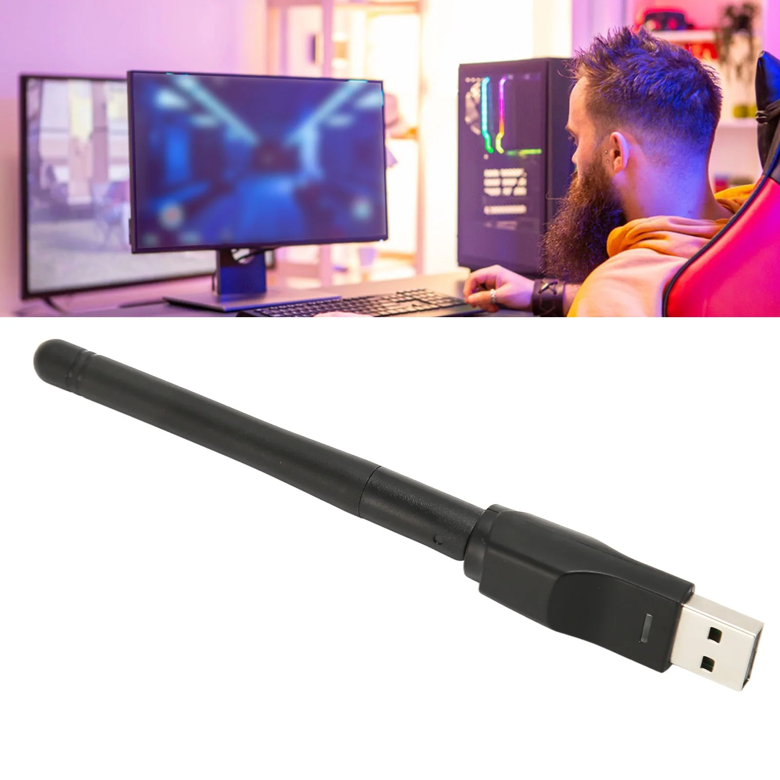 Wireless Network Adapter USB WiFi Adapter Wide Compatibility Efficient 802.11b//n Wireless Technology for IPTV Set Top Boxes
