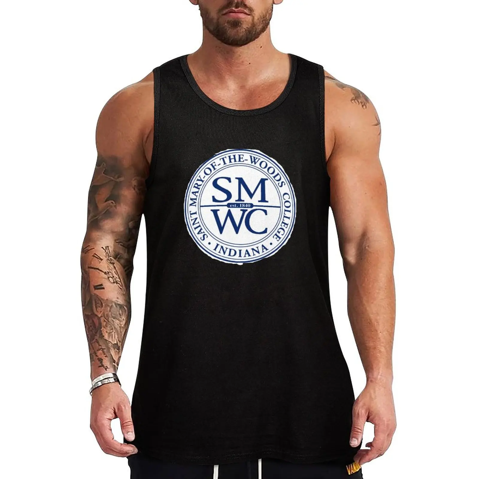 

Saint Mary of the Woods Tank Top Fitness men clothing Men's clothes gym top