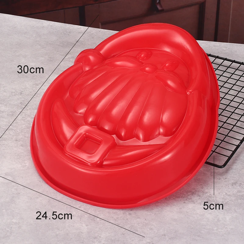 Silicone Christmas Cookie Mould Santa Claus Cookie Molds Biscuits Embosser Stamp Christmas Baking Accessories Decoration Tools images - 6