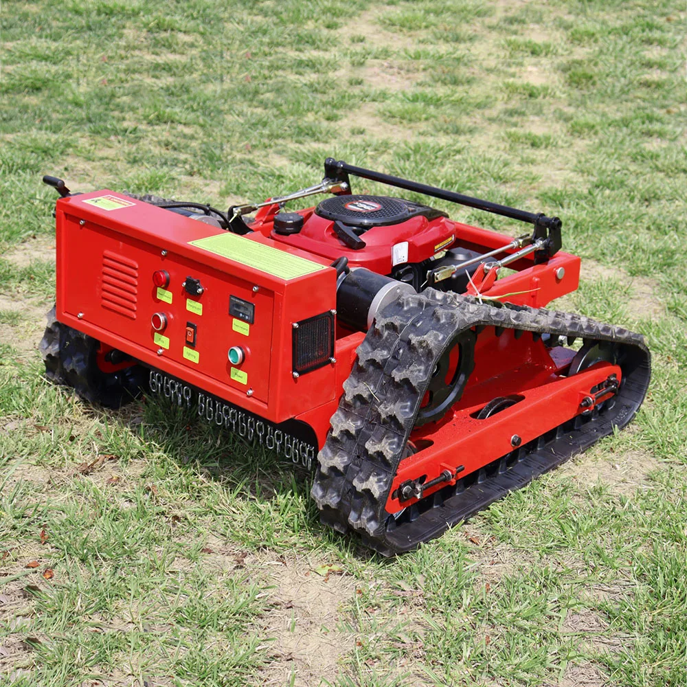 Professional 9HP RC Lawn Mower 4WD 45° Slope Climbing Wireless Remote Control Grass Trimmer for Rough Terrain
