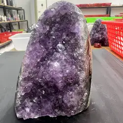 829g 11.3cm  Natural Uruguay Dream Amethyst Calcite Quartz Crystal