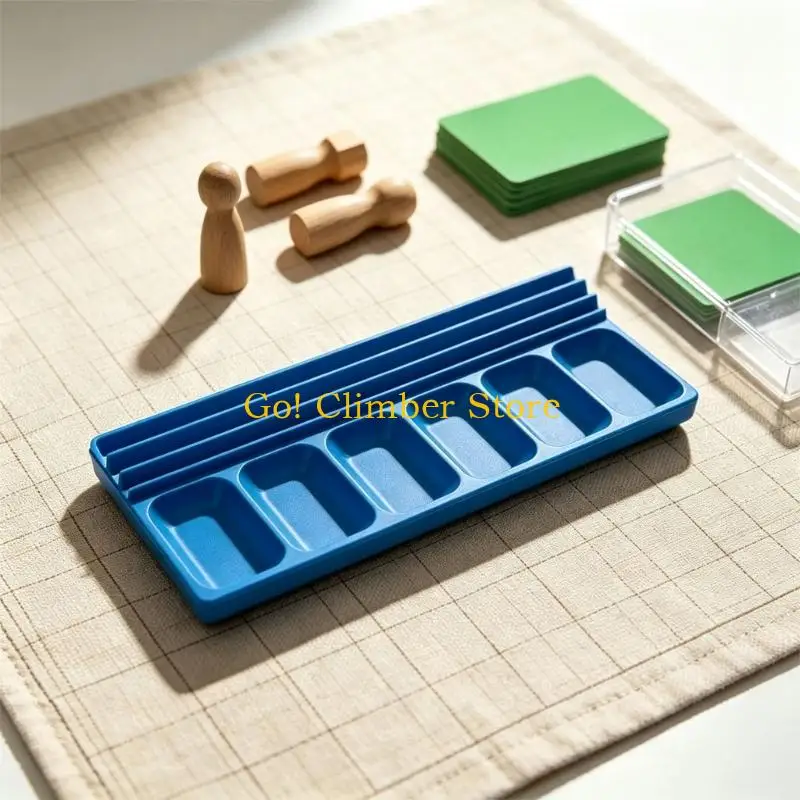 Q84C Board Game Accessory Organizers Tray with Card Slot and Tokens Sections