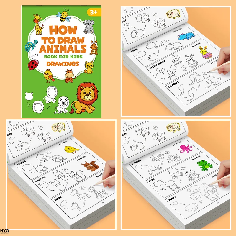 How to Draw Animals Step-by-Step Drawing Book- Learning Painting , Perfect for Creative Writing & Color Kids Drawing Book image 6
