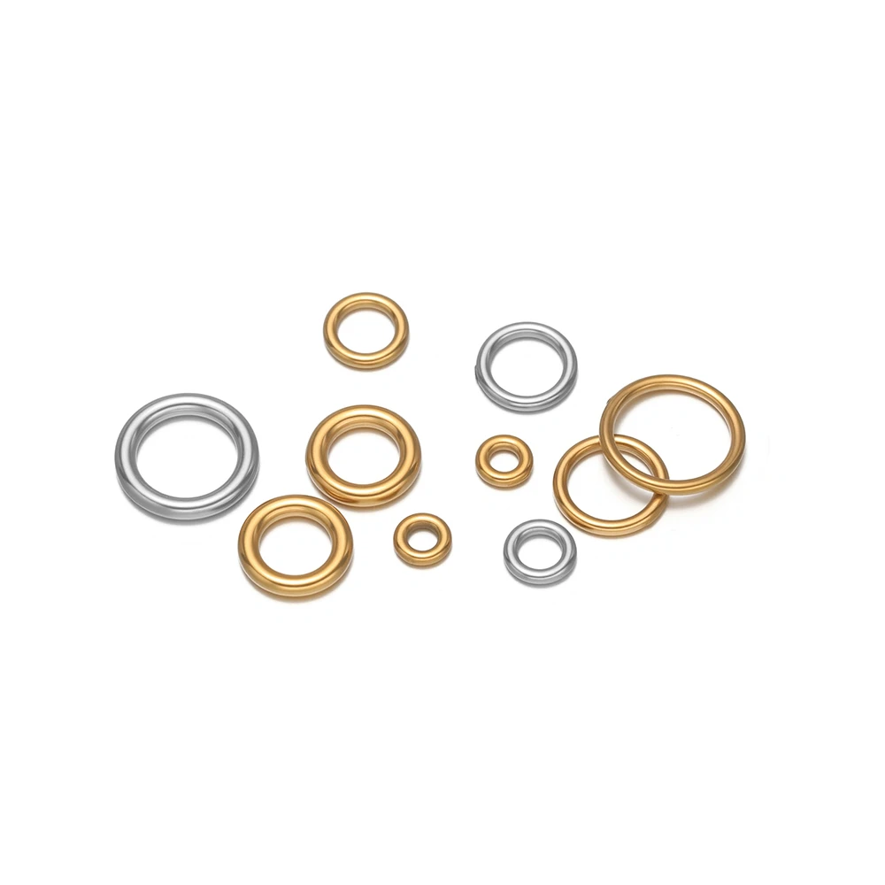 20-50 Stück Edelstahl-Kreisverbinder, geteilte Biegeringe für DIY einfache Halsketten, Schmuckherstellung, Armbänder, Zubehör – Detail 3