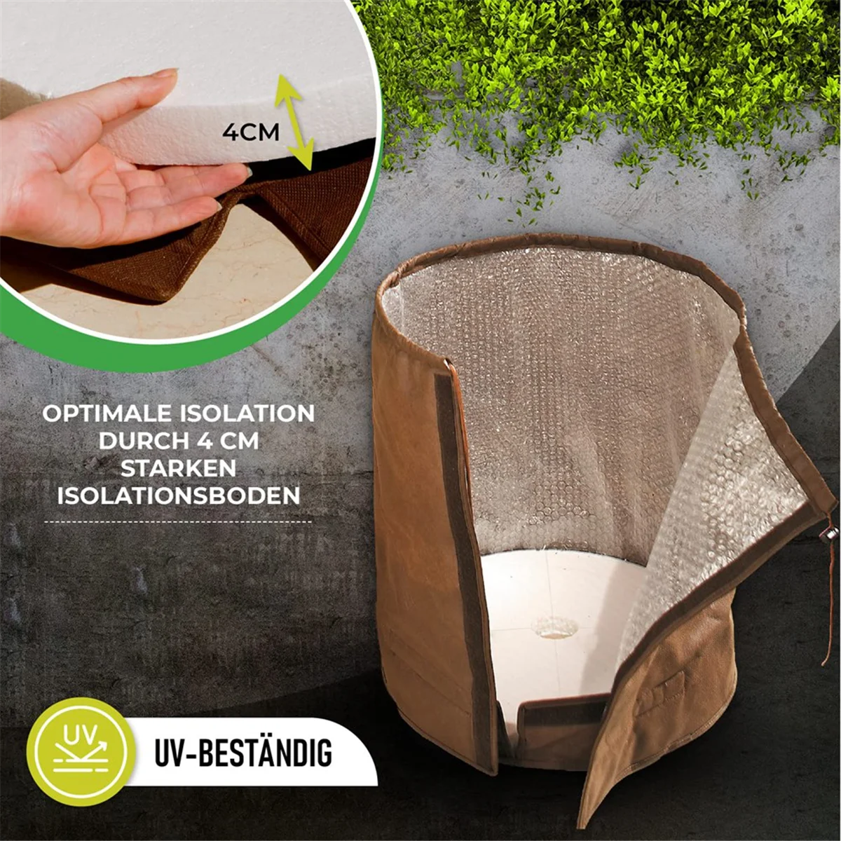 Protector térmico para plantas, protección para macetas, protección de invierno, protección contra el frío, protección contra heladas 50 x 70 cm