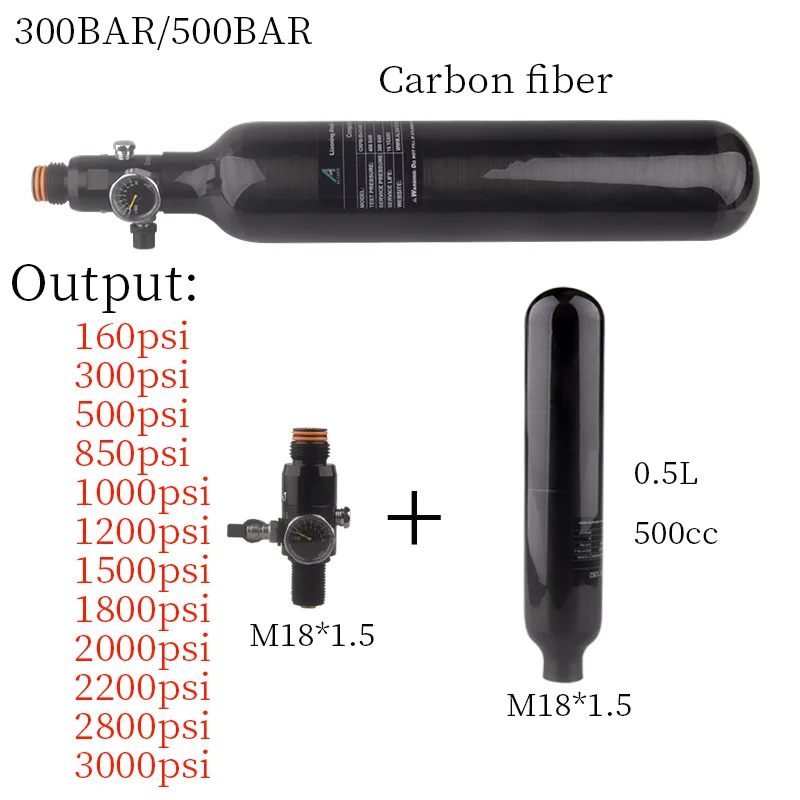 hpa fibra de carbono cilindro de gas regulador de recarga tanque de ar adaptador sodastream macio acessorios de aquario mergulho 500cc 01