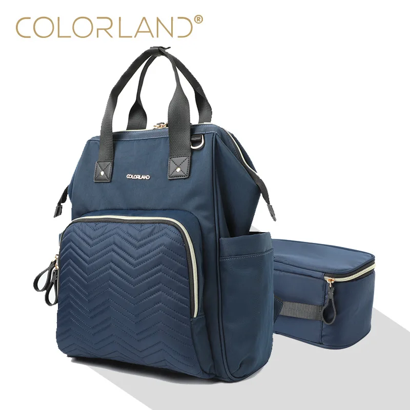 COLORLAND Maternity Backpack Diaper Bag - Nappy Changing Handbag Wet Infant Care Organizer for Mommy Baby Essential Travel Gear