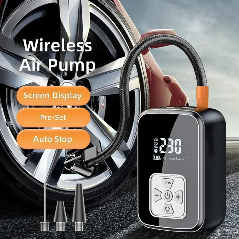 Rechargeable Tire Inflator Electric Portable Air Compressor Pump For Car Motorcycle Bicycle Football Ball High Pressure