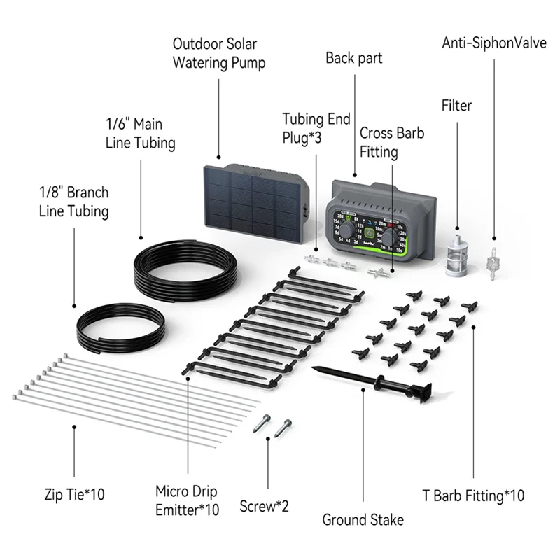 HHO-Solar Irrigation System For Garden Balcony Automatic Drip Irrigation System Watering System DIY - view 4