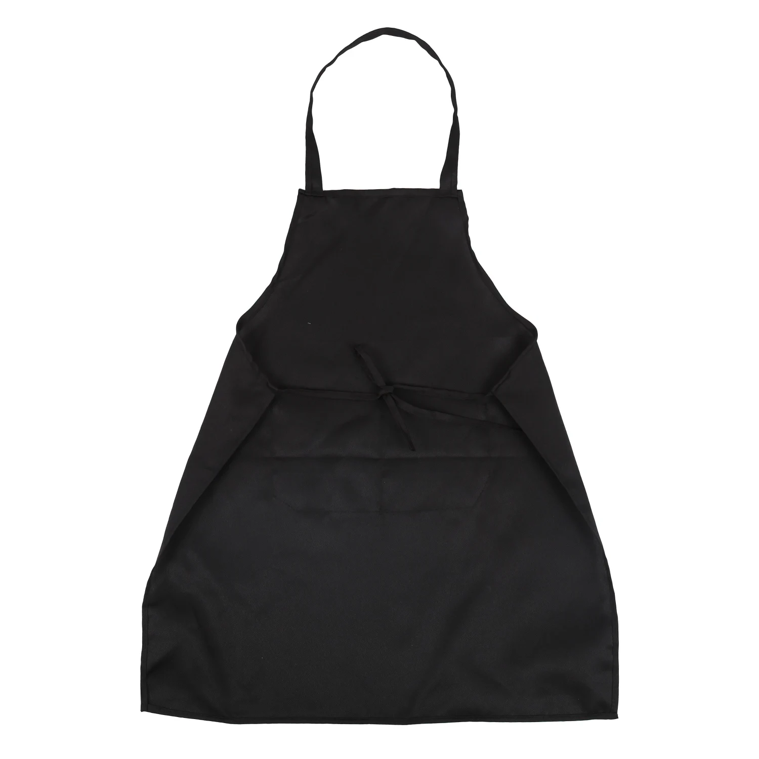 Unisex 2 Pocket Black Kitchen Apron Bib One Size in Medium