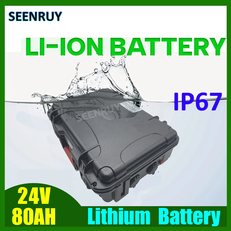 

Литиевая батарея LI-ION 24 В 80 Ач с Smart BMS 80A 100A 120A 150A 200A Bluetooth для пропеллера лодки для наружного питания
