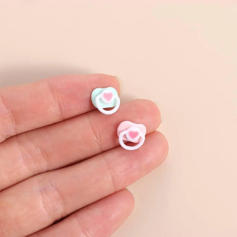 4 pçs chupeta modelo mini boneca chupeta de plástico rosa/azul bjd boneca manequim chupeta bonito boneca em miniatura chupeta acessórios