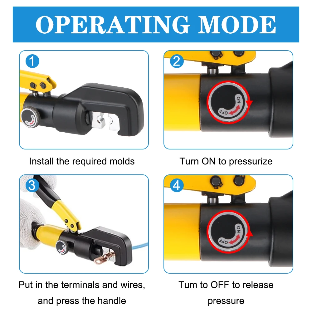 Pipe Tube Crimping Tool Hydraulic Pliers Repair Kit Stainless Steel Pipe Crimp Pressure CW-1632 Water Pipe Compression Tools