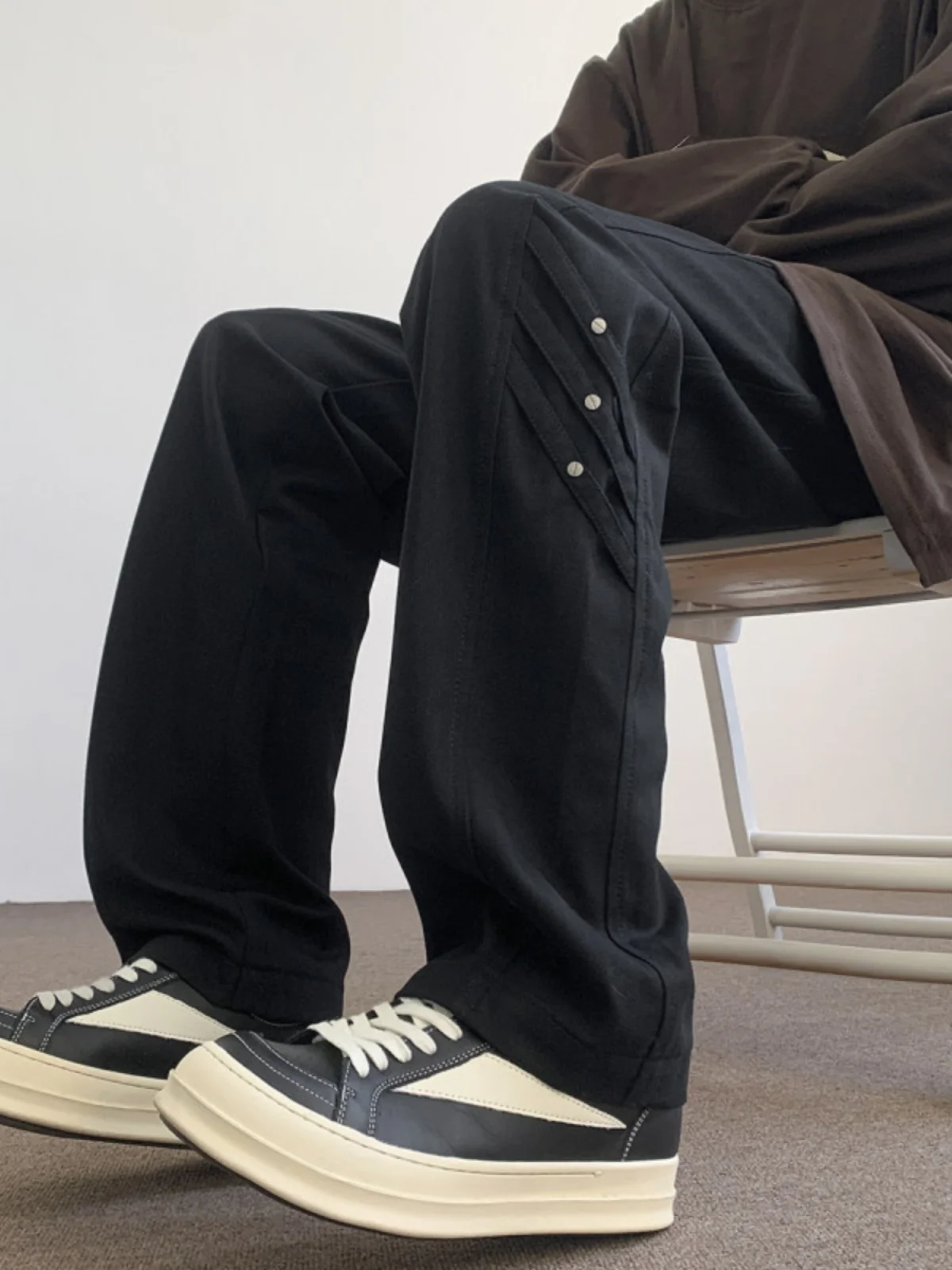 

Свободные мужские рабочие брюки прямого кроя для весны и осени в американском стиле, повседневные, модные, молодежные, для отдыха