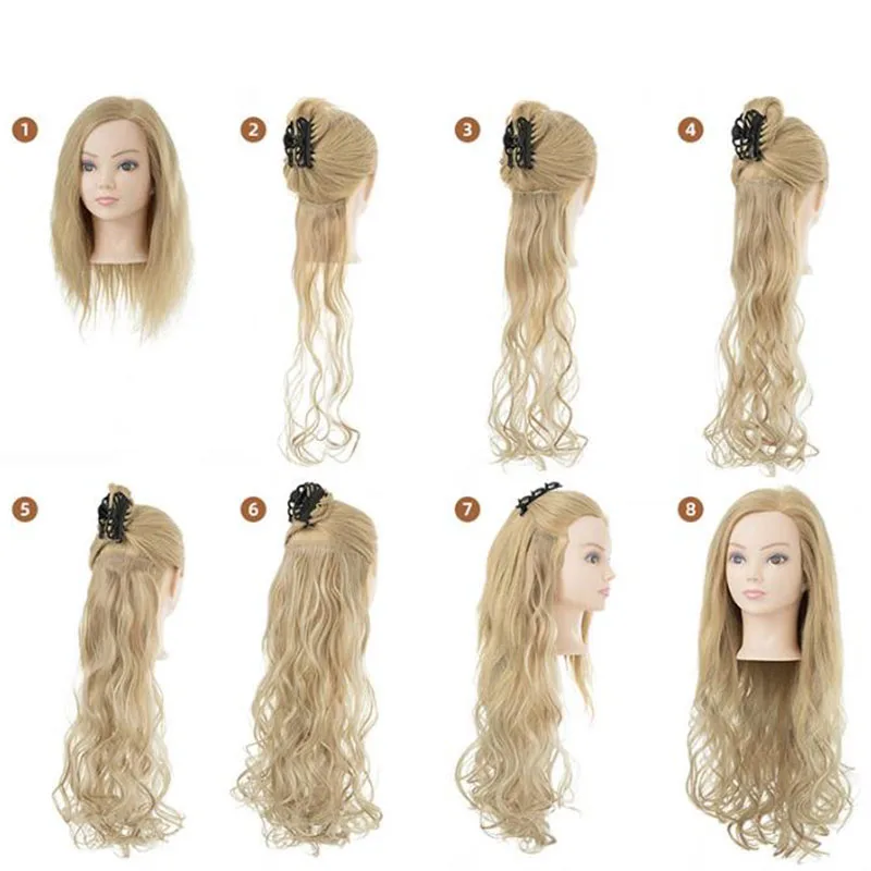 Synthetic Wig, Mechanism, Upgraded U-shaped Clip, Wavy Hair, 7-piece Set Design