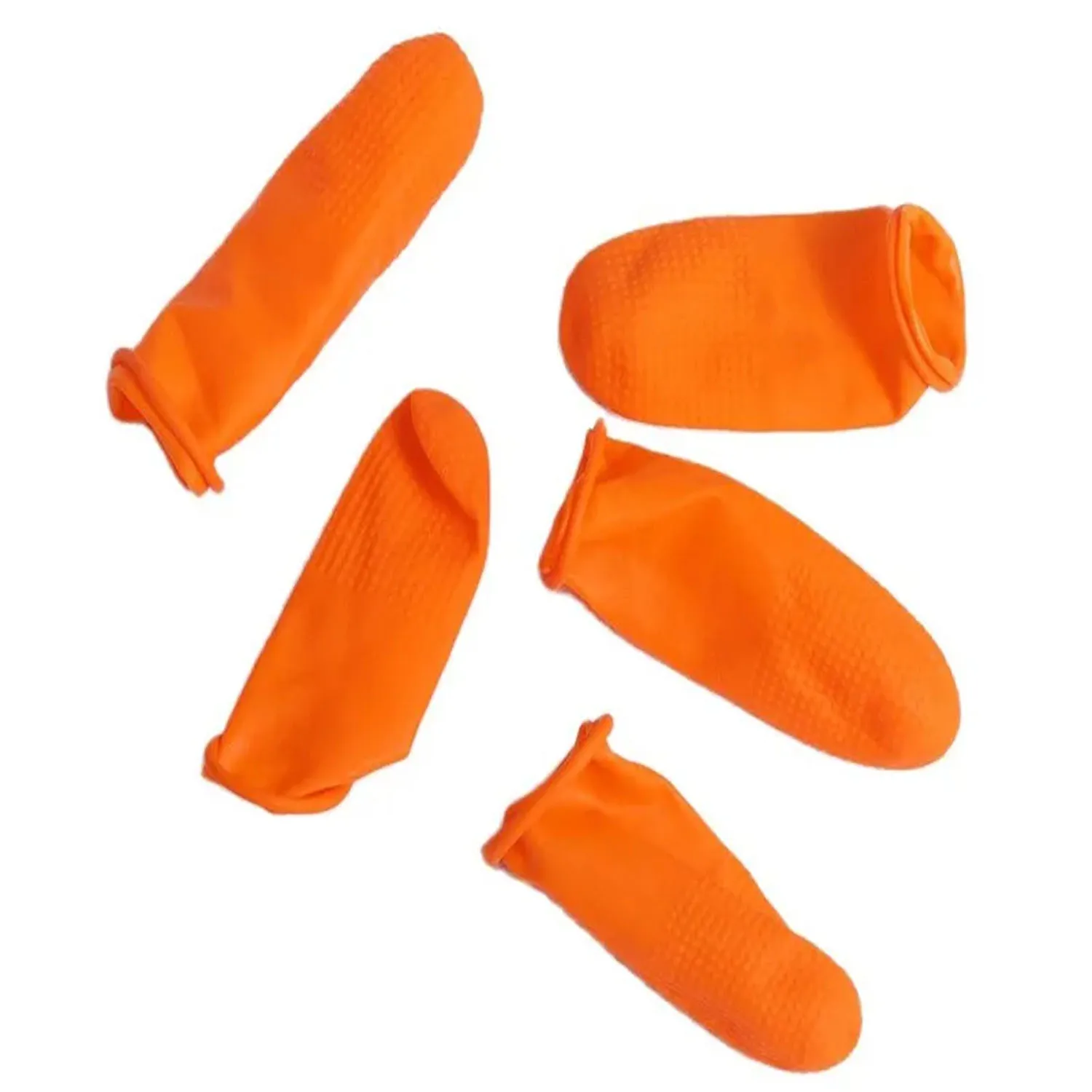 5/25 pezzi monouso in lattice per le dita guanti protettivi antistatici antiscivolo ad alta elasticità guanti per la punta delle dita dell'industria