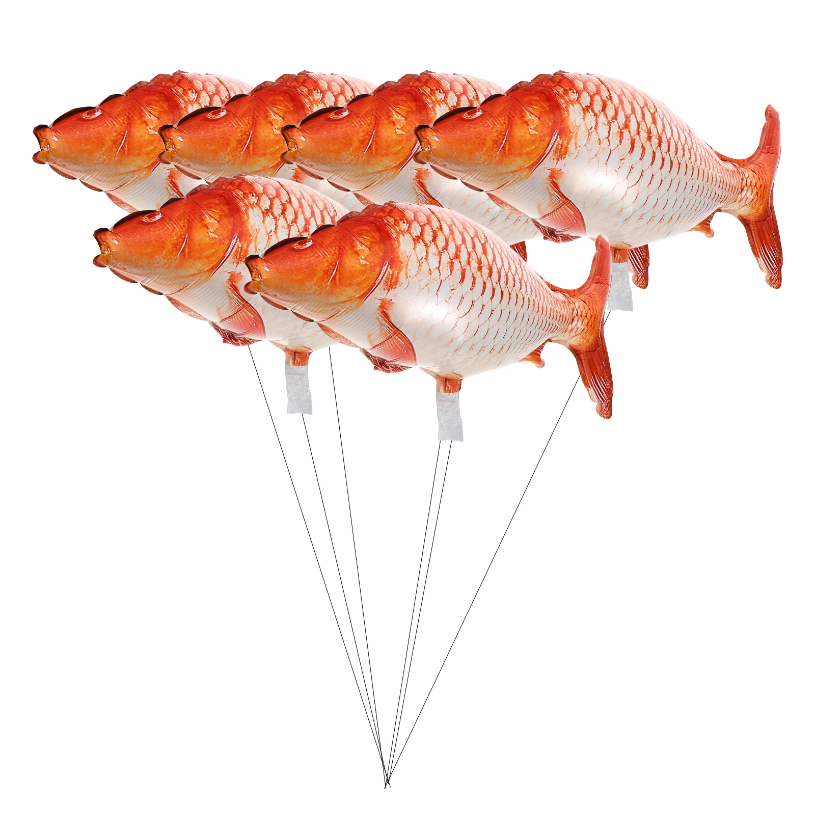 

6pcs Carp Balloon Adorable Fish Shaped Party Decoration Birthday Wedding Holiday Foil Red Small Balloons Props