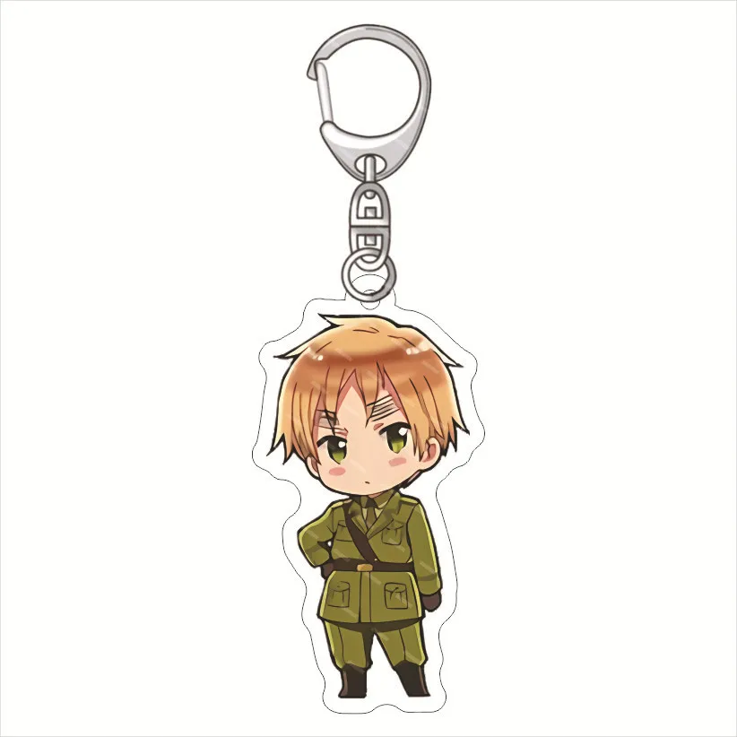 Anime Hetalia Axis Powers Acrylic Keychain Cartoon Figures Ludwig Wang Yao Ivan Braginsky Francis Keyrings Fans Jewelry Gift New