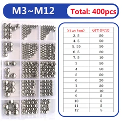 Bearing Ball Set 304 Stainless Steel Beads Ball High Precision Bearings Roller Beads Smooth Solid Ball For Bearings Dia 2mm~12mm
