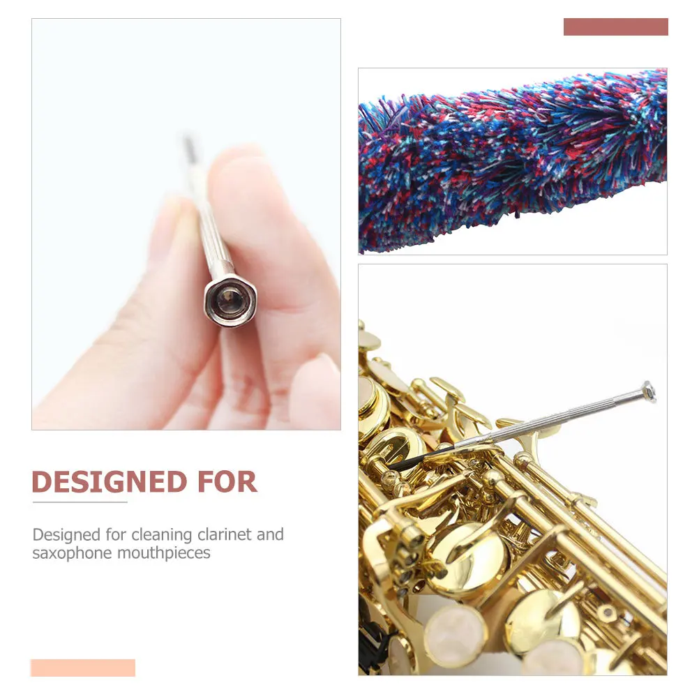 

1Set Saxophone Cleaning Cloth Multipurpose Reusable Sax Mouthpiece Brush Durable Sax Cleaner Kit Saxophone Clean Brush