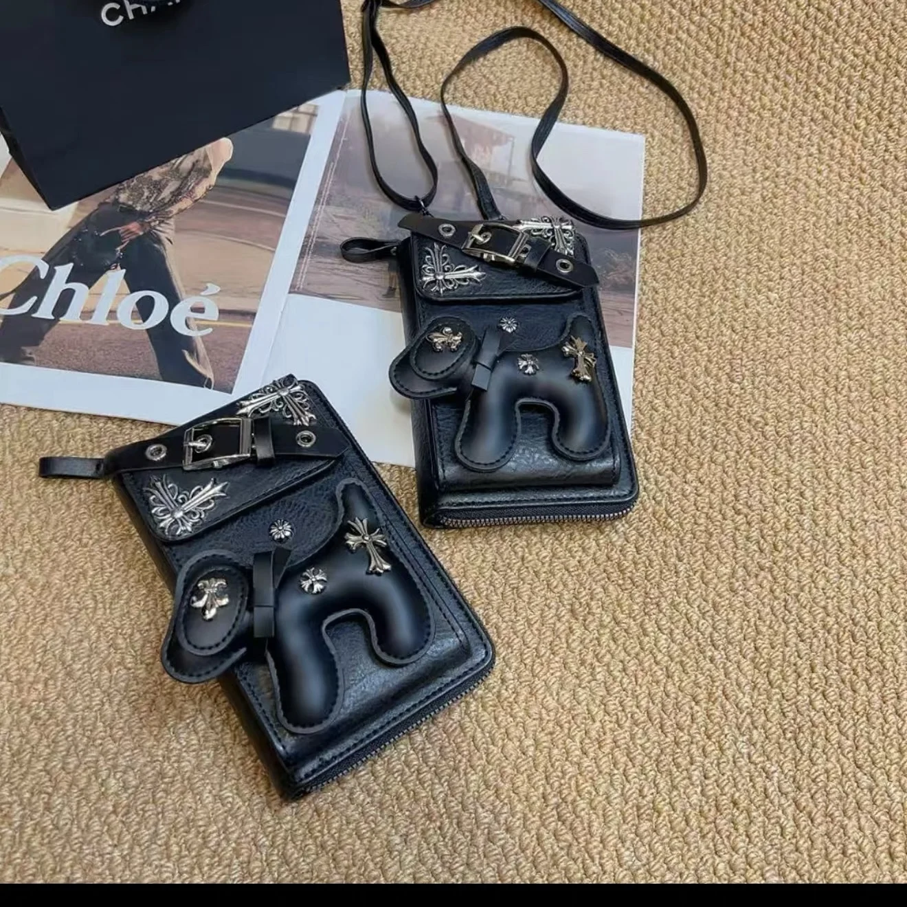 Fashionable Crossbody Phone Bag Women's Shoulder Bag Stylish Versatile British Style Pure Color Zipper Closure Daily Use