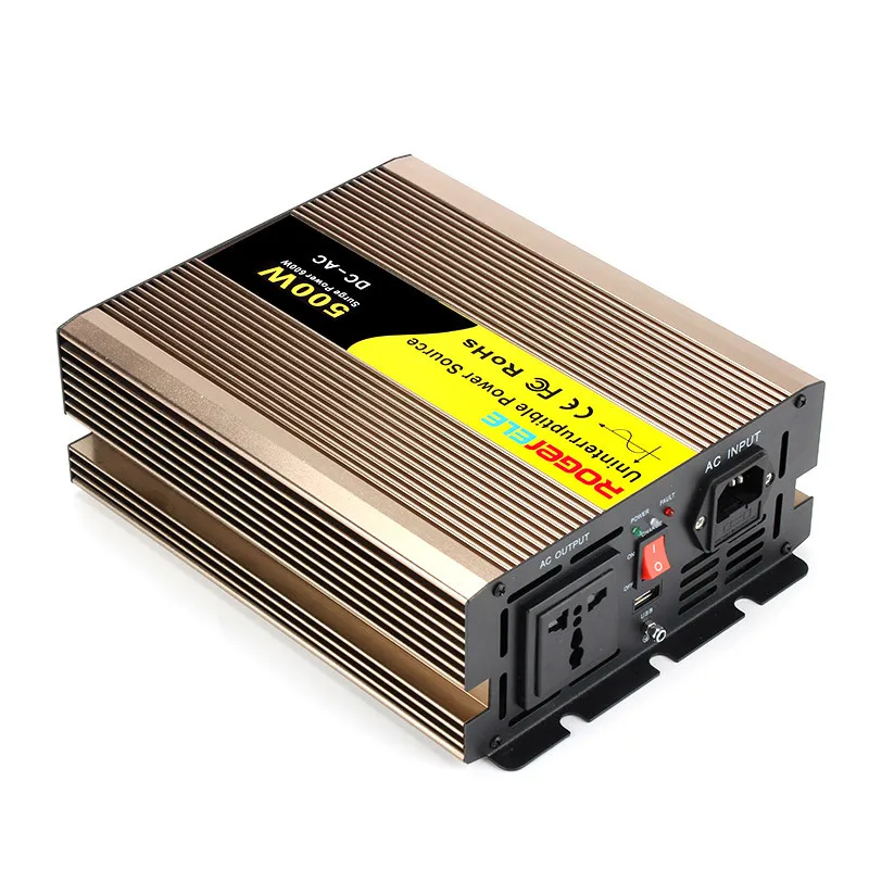 UPS Pure Sine Wave Inverter, 500W 1000W, Automatic Mains Switching, DC 12V/24V/48V to AC 220V/110V, High Power