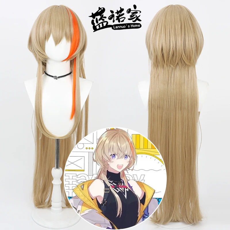 

NIJISANJI VTuber Rainbow Fura Kanato, длинные волосы, парик для косплея, аниме, реквизит для ролевых игр, синтетические волосы, термостойкое волокно