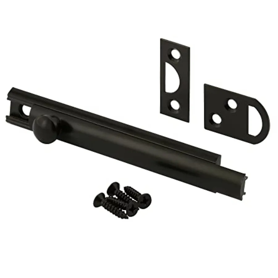

Prime-Line U 11448 Surface Bolt, 4 In., Solid Brass, Matte Black Finish Single Pack