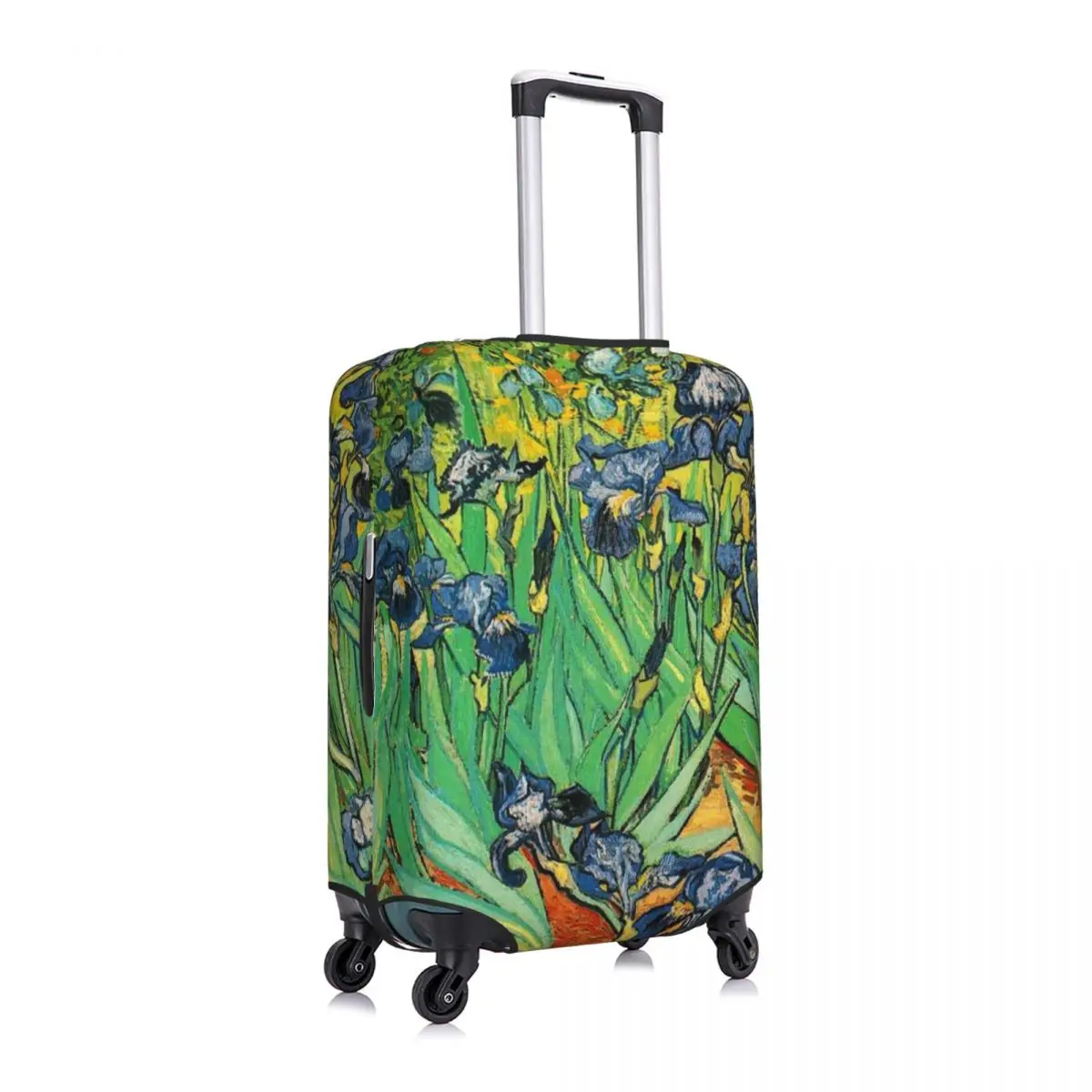 Irises Suitcase Cover Vacation Vincent Van Gogh Strectch Luggage Case Business Protector