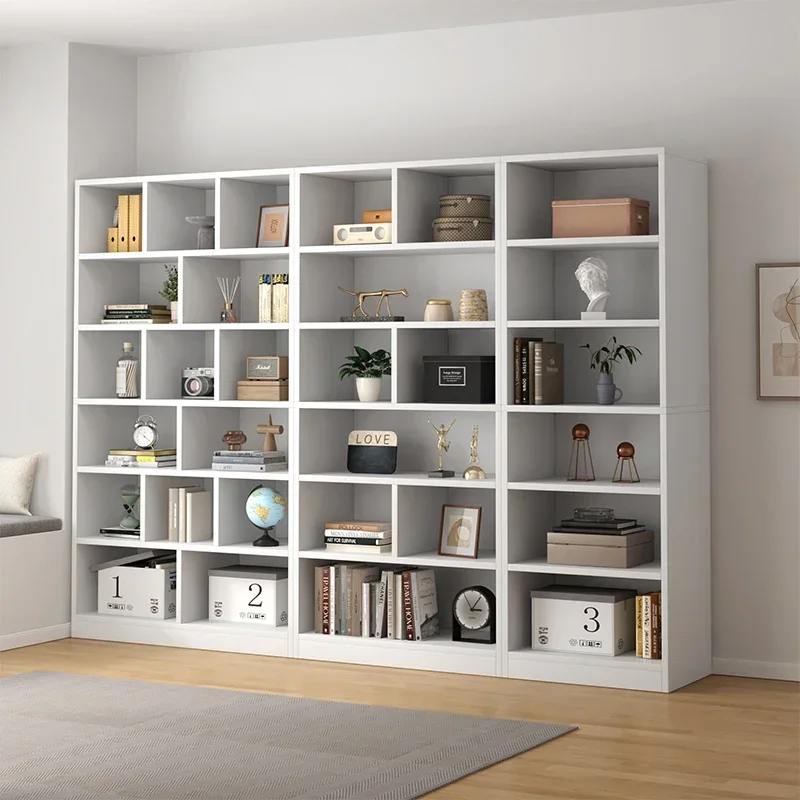

Simple Bookshelf Shelf, Floor-to-ceiling Against The Wall