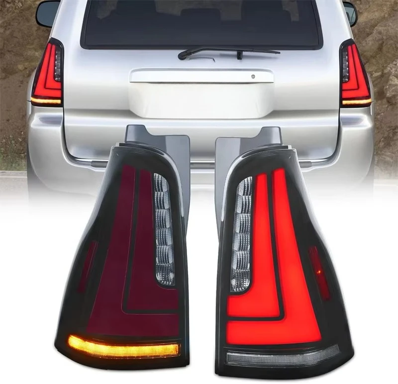

Светодиодные задние фонари в сборе для Toyota 4runner 4th GEN 2003-2009, задние фонари, последовательный указатель поворота, DRL, анимация, новый задний тормоз