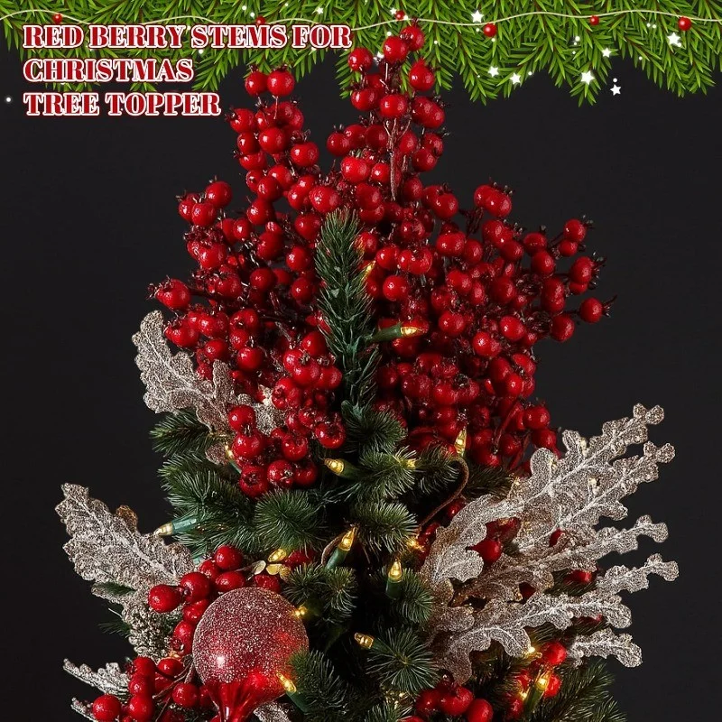 2 قطعة جذع التوت الأحمر الاصطناعي 55/70/85 سنتيمتر باقة طويلة وهمية ل شجرة عيد الميلاد الديكور ديكور المنزل هدية السنة الجديدة نافيداد