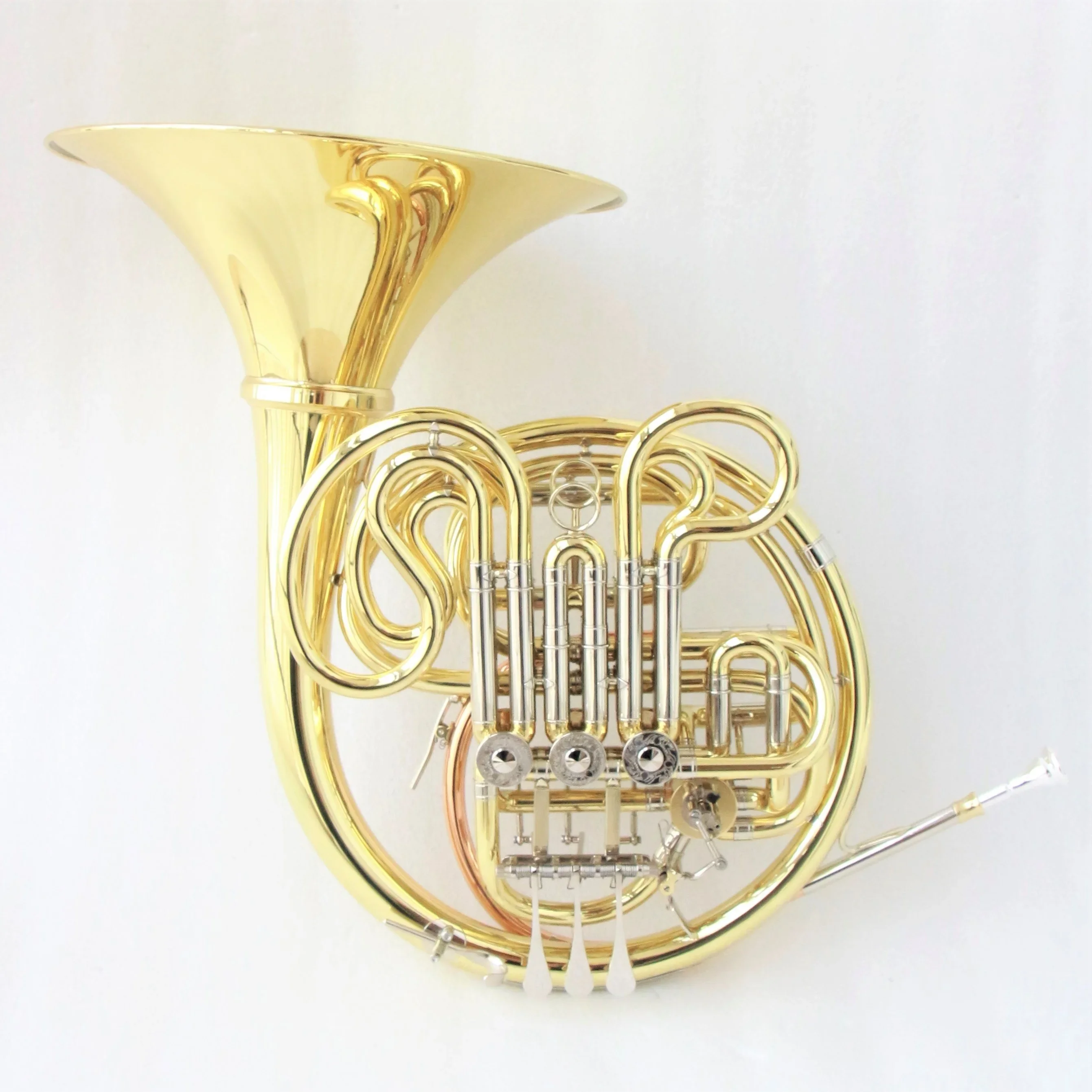 

Professional french horn copy 103 series detachable bell double french horn high grade Bb/F gold lacquered french horn